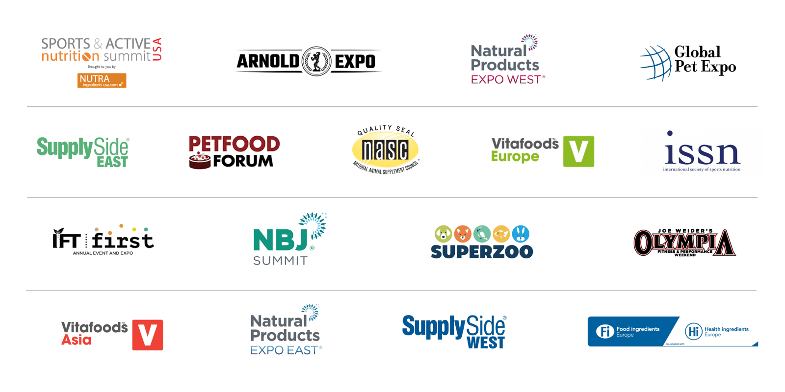 PLT trade shows logos horizontal