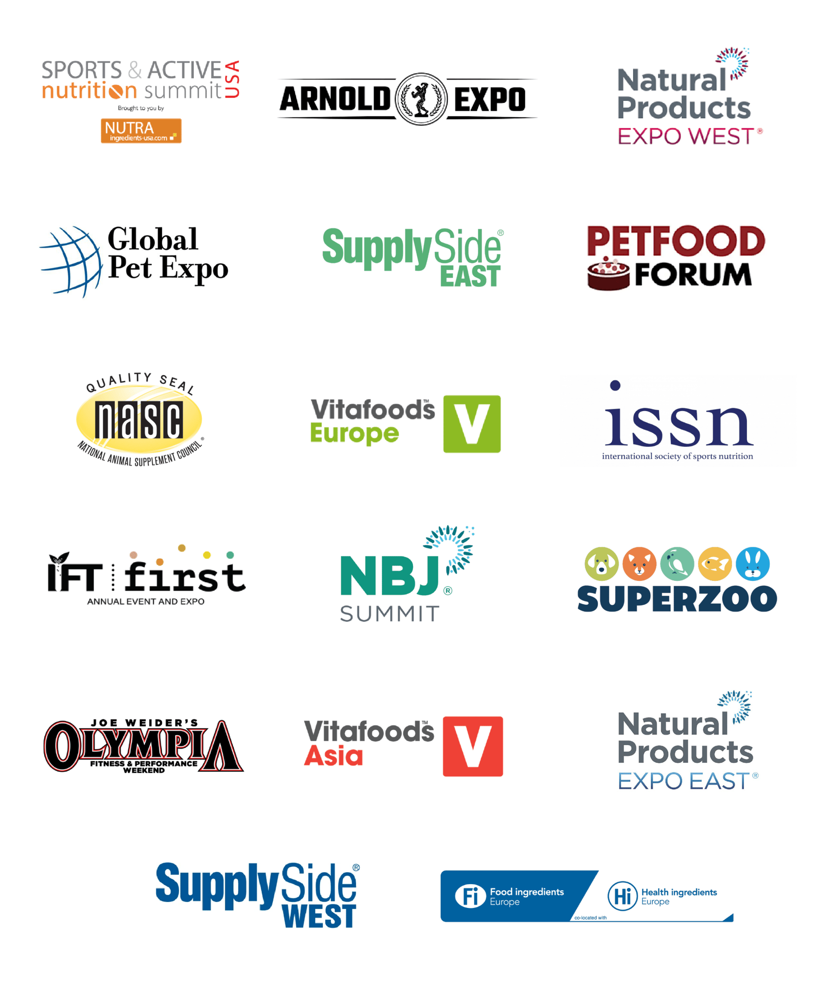 PLT trade shows logos vertical